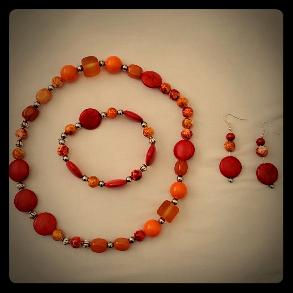 Beaded Necklace and Bracelet